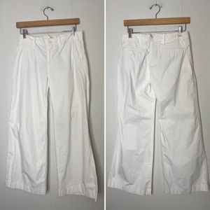 Nili Lotan | 100% Cotton Wide Leg Pants in White 6